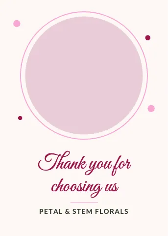 Florist round photo puzzle template