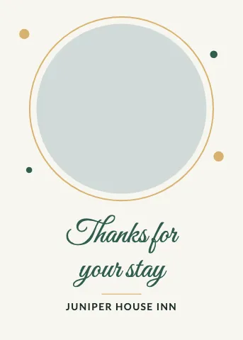 Hotel & B&B round photo puzzle template