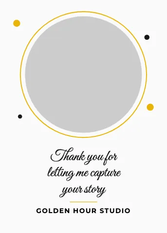 Photography & creative round photo puzzle template