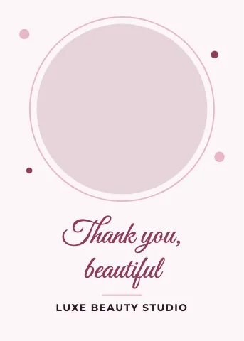 Salon & spa round photo puzzle template