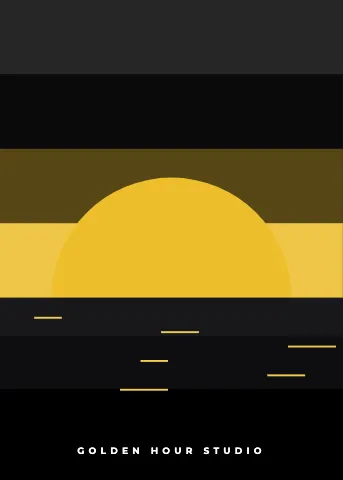 Photography & creative sunset scene puzzle template