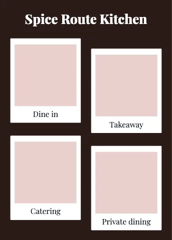 Indian restaurant snapshots puzzle template