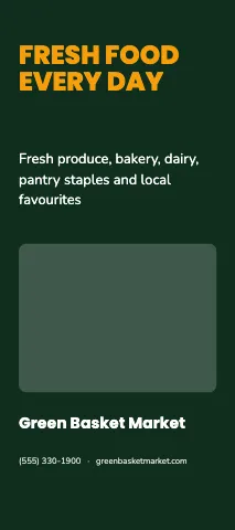 Grocery & market bold rack card template