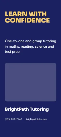 Tutoring bold rack card template