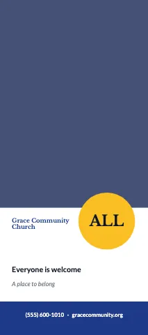Church & community photo & map rack card template