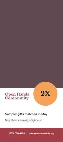 Nonprofit & charity photo & map rack card template