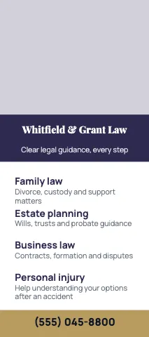 Law firm services rack card template