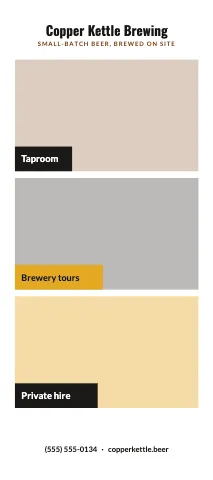 Brewery & bar filmstrip rack card template