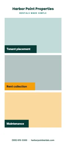 Property management filmstrip rack card template