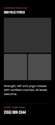 Fitness & gym mosaic rack card template