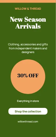 Retail & boutique bold offer event display template