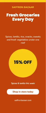 Indian grocery bold offer event display template