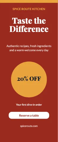 Indian restaurant bold offer event display template