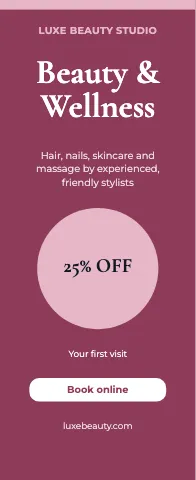 Salon & spa bold offer event display template