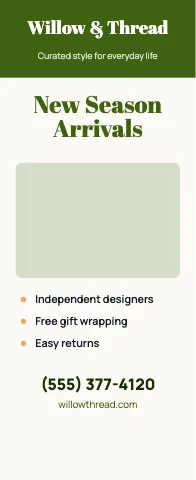 Retail & boutique classic event display template