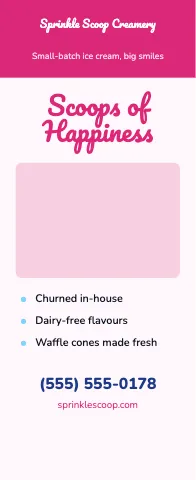 Ice cream shop classic event display template