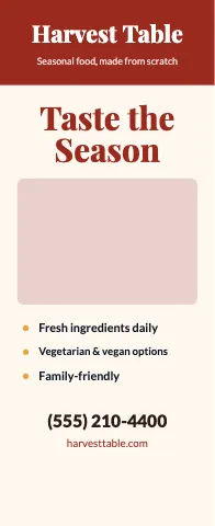 Restaurant classic event display template
