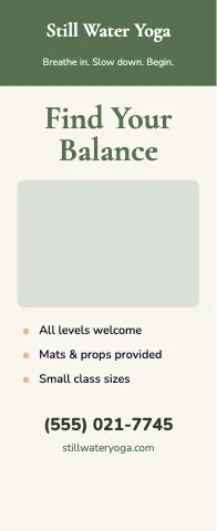 Yoga studio classic event display template