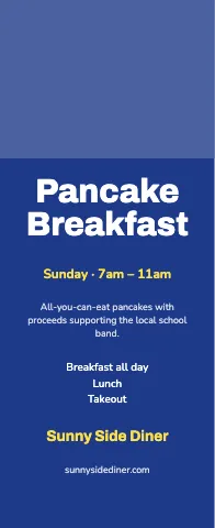 Breakfast diner event event display template