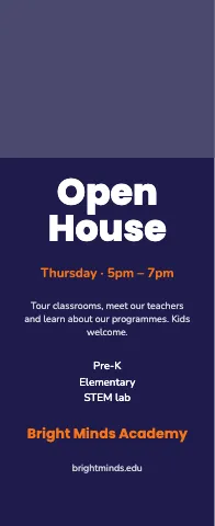 School & education event event display template