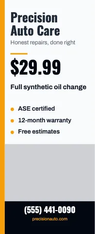 Auto repair offer & photo event display template