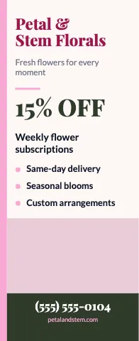 Florist offer & photo event display template