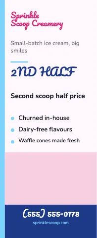 Ice cream shop offer & photo event display template