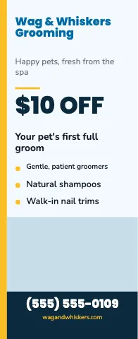 Pet grooming offer & photo event display template