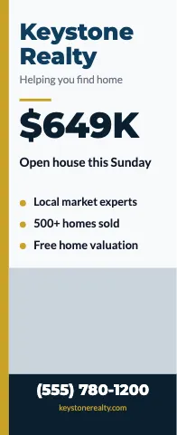 Real estate offer & photo event display template