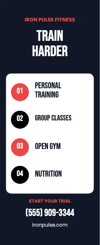 Fitness & gym service list event display template