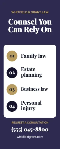 Law firm service list event display template