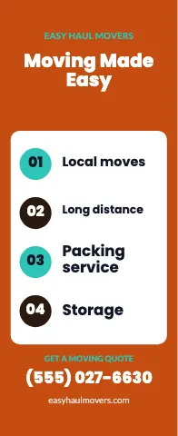 Moving company service list event display template