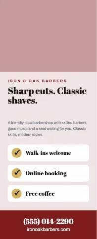 Barbershop story & checks event display template