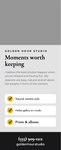 Photography & creative story & checks event display template