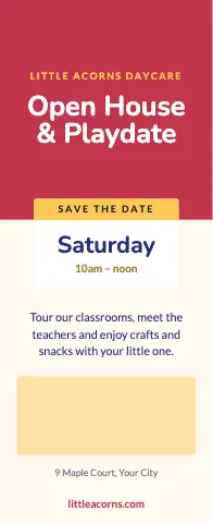 Daycare & preschool event stand event display template