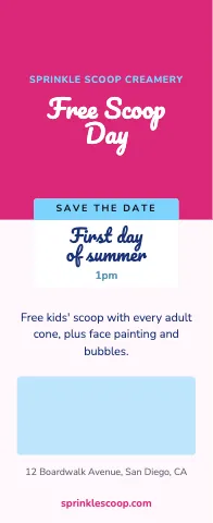 Ice cream shop event stand event display template