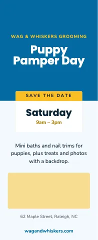 Pet grooming event stand event display template