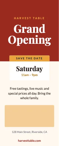 Restaurant event stand event display template