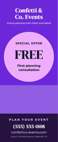 Event planner offer circle event display template