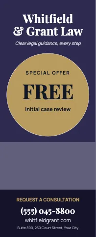 Law firm offer circle event display template