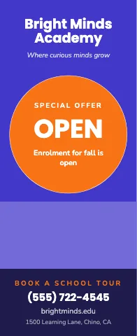 School & education offer circle event display template