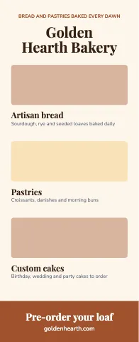 Bakery photo stack event display template