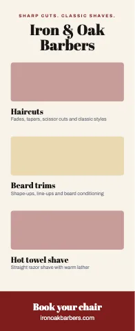 Barbershop photo stack event display template