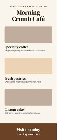 Café & bakery photo stack event display template