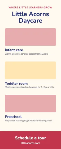 Daycare & preschool photo stack event display template