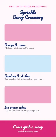 Ice cream shop photo stack event display template