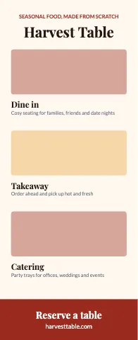 Restaurant photo stack event display template