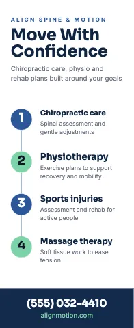 Chiropractic & physio timeline event display template
