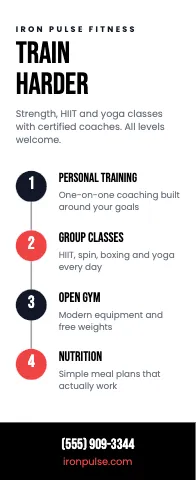 Fitness & gym timeline event display template