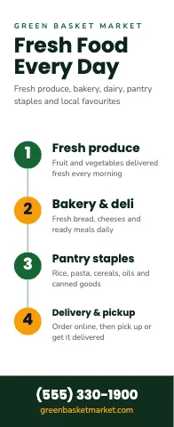 Grocery & market timeline event display template